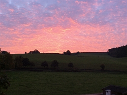 Sunset over 'Bunny Field' Lower Washfield
