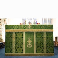 Altar Frontal Materials Funded through kind legacy of Grace Bicknell