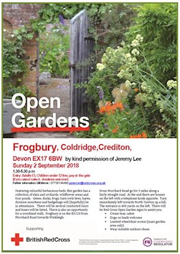 Red Cross Open Garden Event at Frogbury, Coldridge Poster