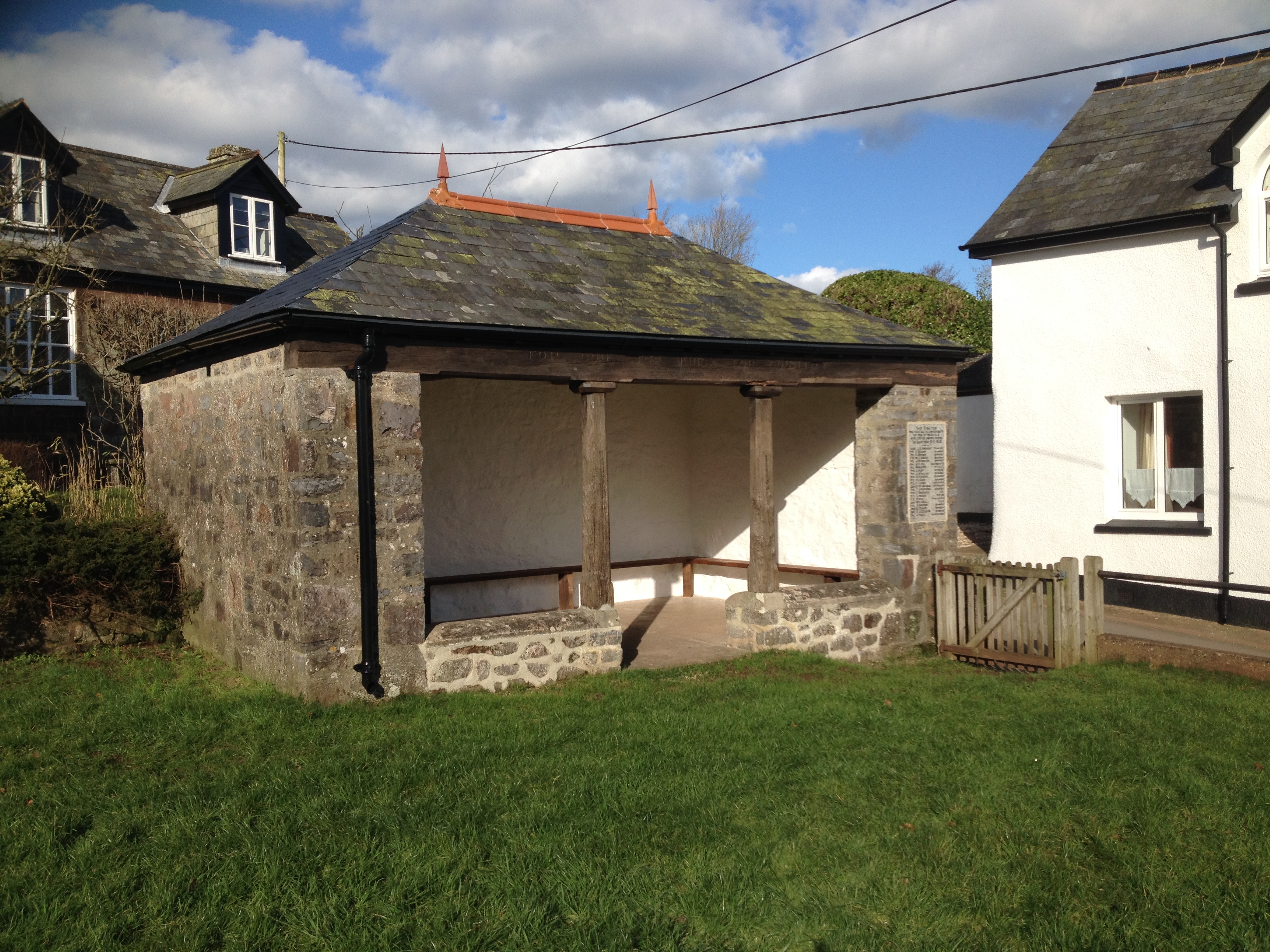 Recently refurbished War Memorial Shelter