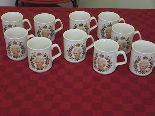 Picture of Celebration mugs presented to school children and parishioners 90 and over