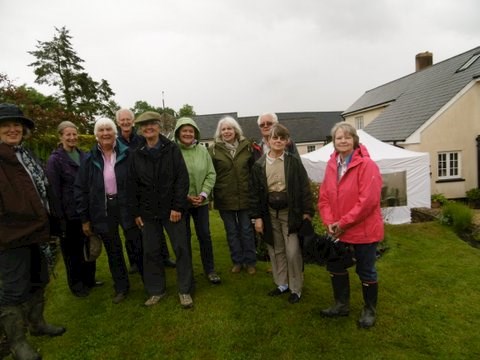 Hutswell Farm Garden visit despite the weather