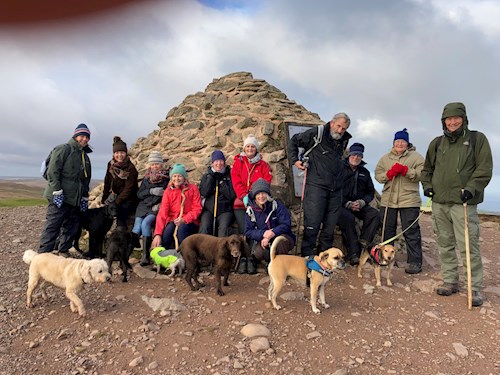 Walking group at Dunkery Beacon