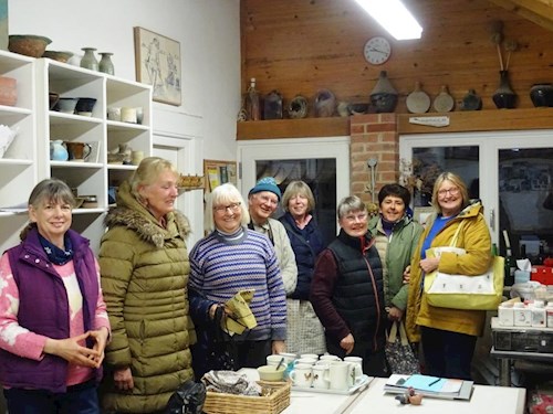 Group of Garden Club members who took part in the pottery session