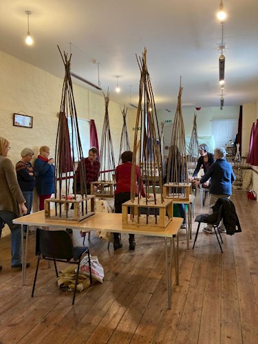 Willow weaving at Stoodleigh Parish Hall