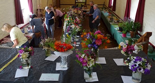 A view of some of the show through the Parish Hall