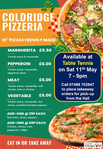 Pizzas 11th May