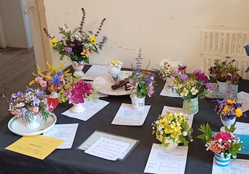 Some floral artistry entries in the flower arrangement classes