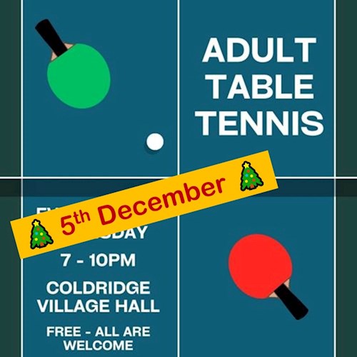 Table Tennis 5th December