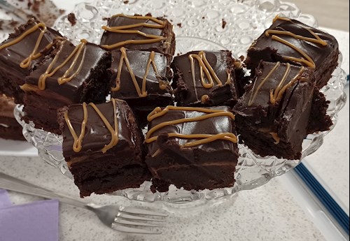 Chocolate cake to accompany a cup of tea