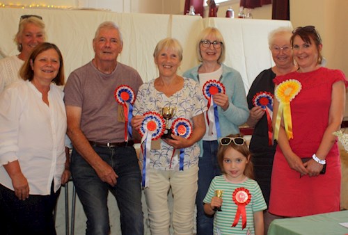 The Prize Winners at the Annual Show - Paula, Lesley, Andy, Laura, Tanya, Annabel and Wendy