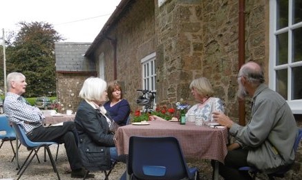 Cream teas outside the Parish Hall